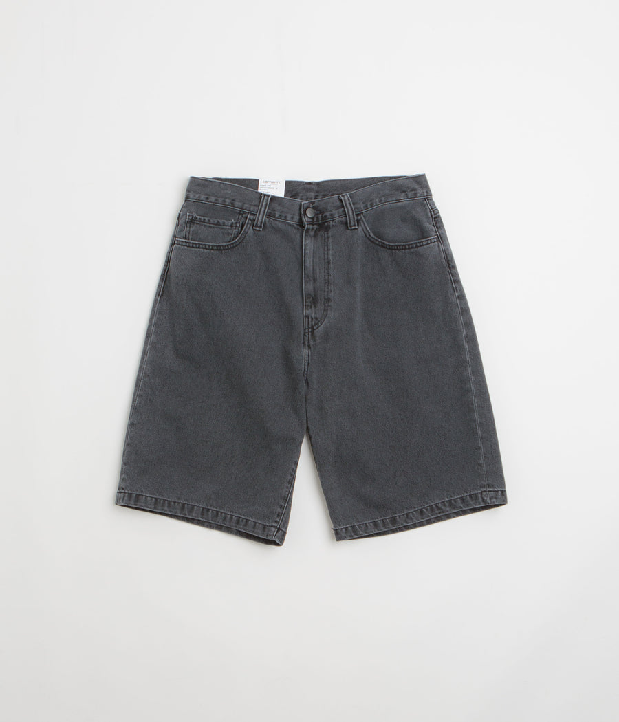 Carhartt Landon Shorts in Black Heavy Stone Wash