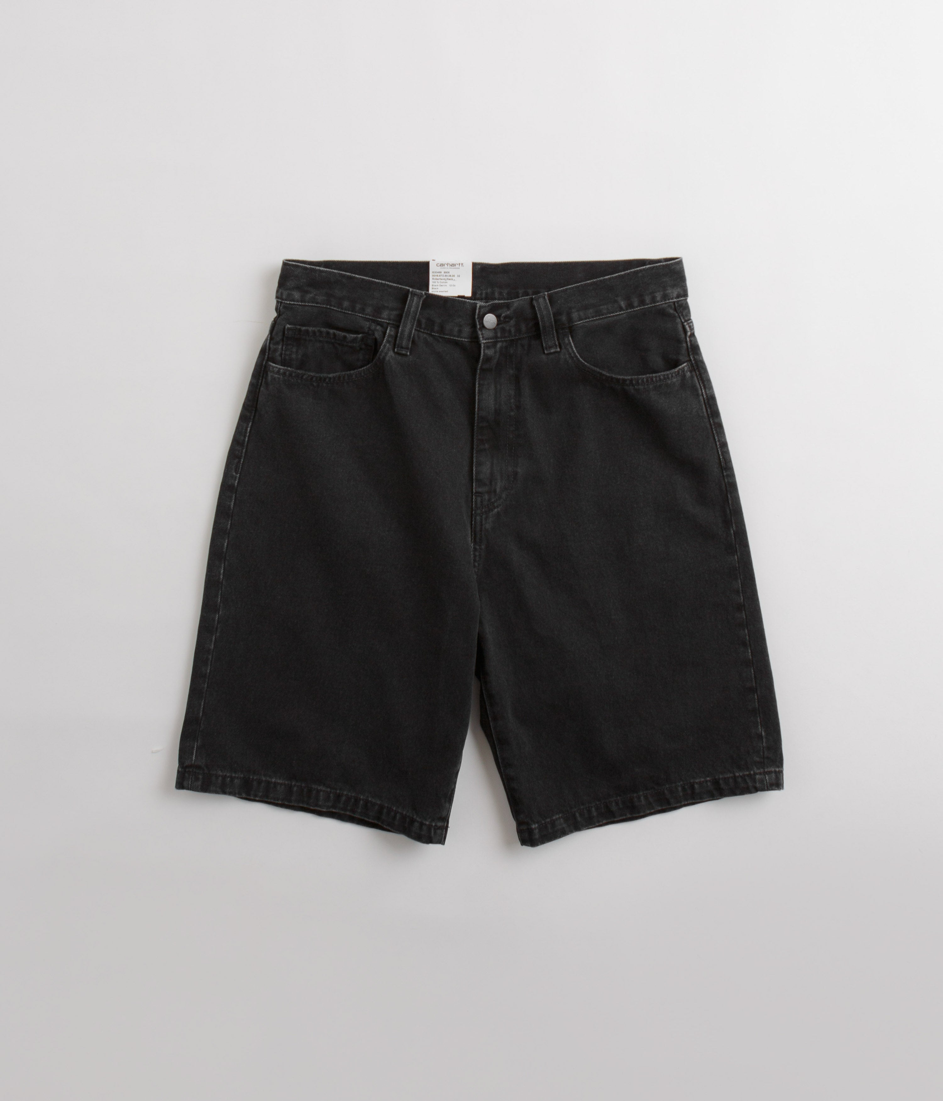 Carhartt Landon Shorts in Black Stone Washed