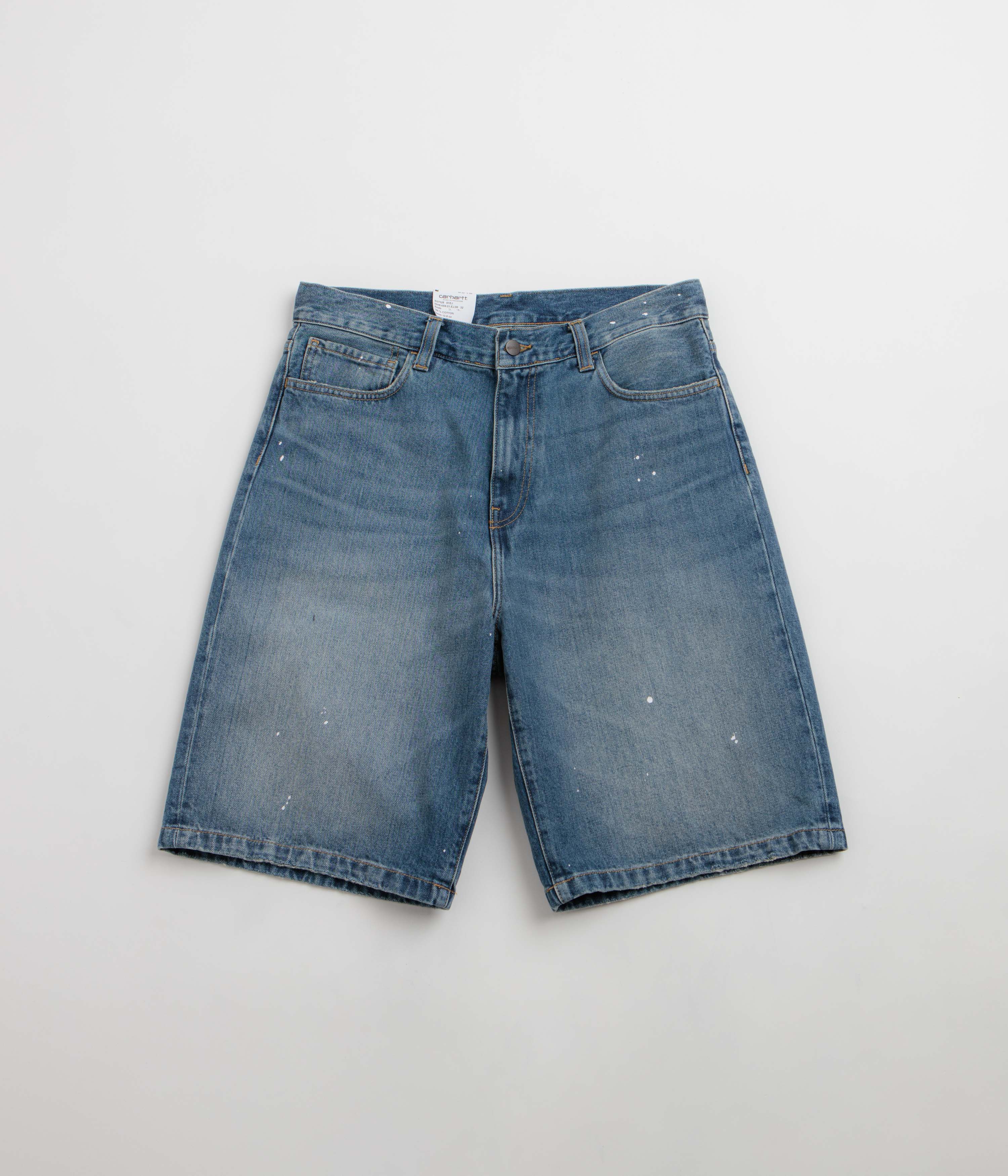 Carhartt Landon Shorts - Blue / Destroy Wash / Splatter