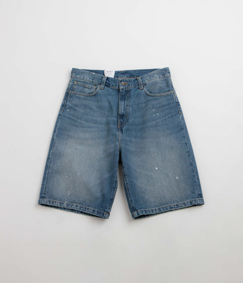 Carhartt Landon Shorts - Blue Destroy Wash / Splatter