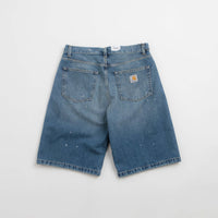 Carhartt Landon Shorts in Blue Destroy Wash and Splatter thumbnail