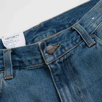 Carhartt Landon Shorts in Blue Destroy Wash and Splatter thumbnail