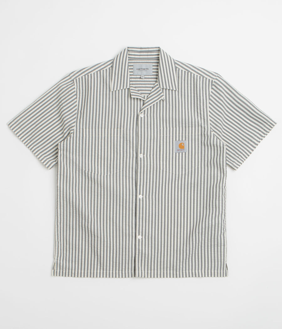 Carhartt Leavel Short Sleeve Shirt - Leavel Stripe / Black / Wax