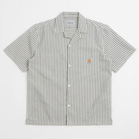 Carhartt Leavel Short Sleeve Shirt - Leavel Stripe / Black / Wax thumbnail