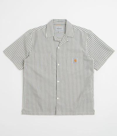 Carhartt Leavel Short Sleeve Shirt - Leavel Stripe / Black / Wax
