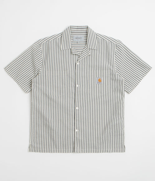 Carhartt Leavel Short Sleeve Shirt - Leavel Stripe / Black / Wax
