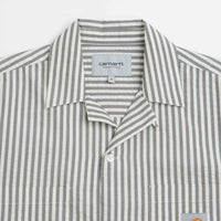 Carhartt Leavel Short Sleeve Shirt - Leavel Stripe / Black / Wax thumbnail