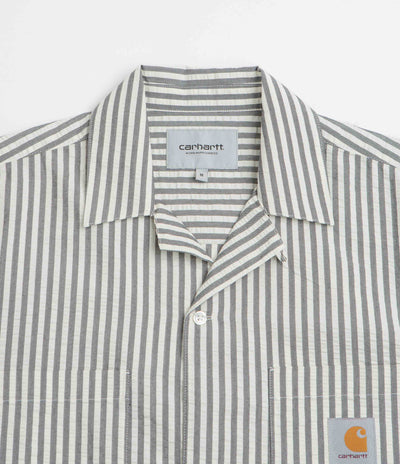 Carhartt Leavel Short Sleeve Shirt - Leavel Stripe / Black / Wax