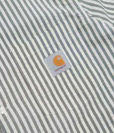 Carhartt Leavel Short Sleeve Shirt - Leavel Stripe / Black / Wax
