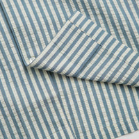 Carhartt Leavel Short Sleeve Shirt - Leavel Stripe / Blue River / Wax thumbnail