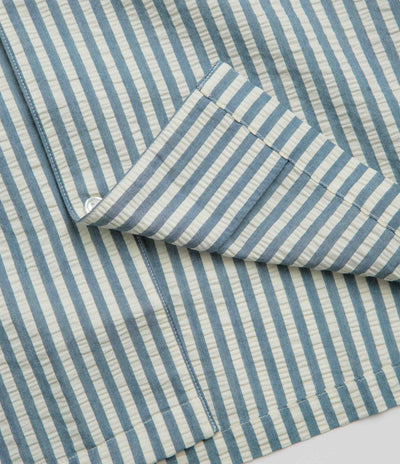 Carhartt Leavel Short Sleeve Shirt - Leavel Stripe / Blue River / Wax