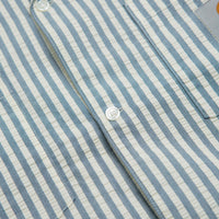 Carhartt Leavel Short Sleeve Shirt - Leavel Stripe / Blue River / Wax thumbnail