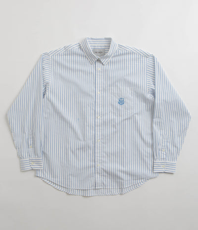 Carhartt Linus Stripe Poplin Shirt - Bleach / White