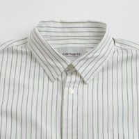 Carhartt Linus Stripe Poplin Shirt - Park / White thumbnail