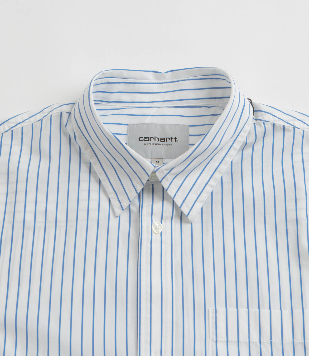お歳暮 のし Carhartt Linus Stripe Poplin Short Sleeve Shirt - Bleach トップス