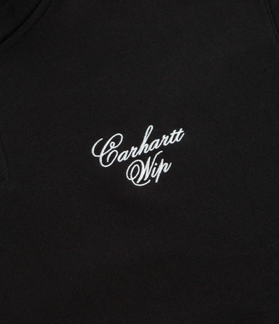 Carhartt Longhand Half Zip Sweatshirt - Black / White