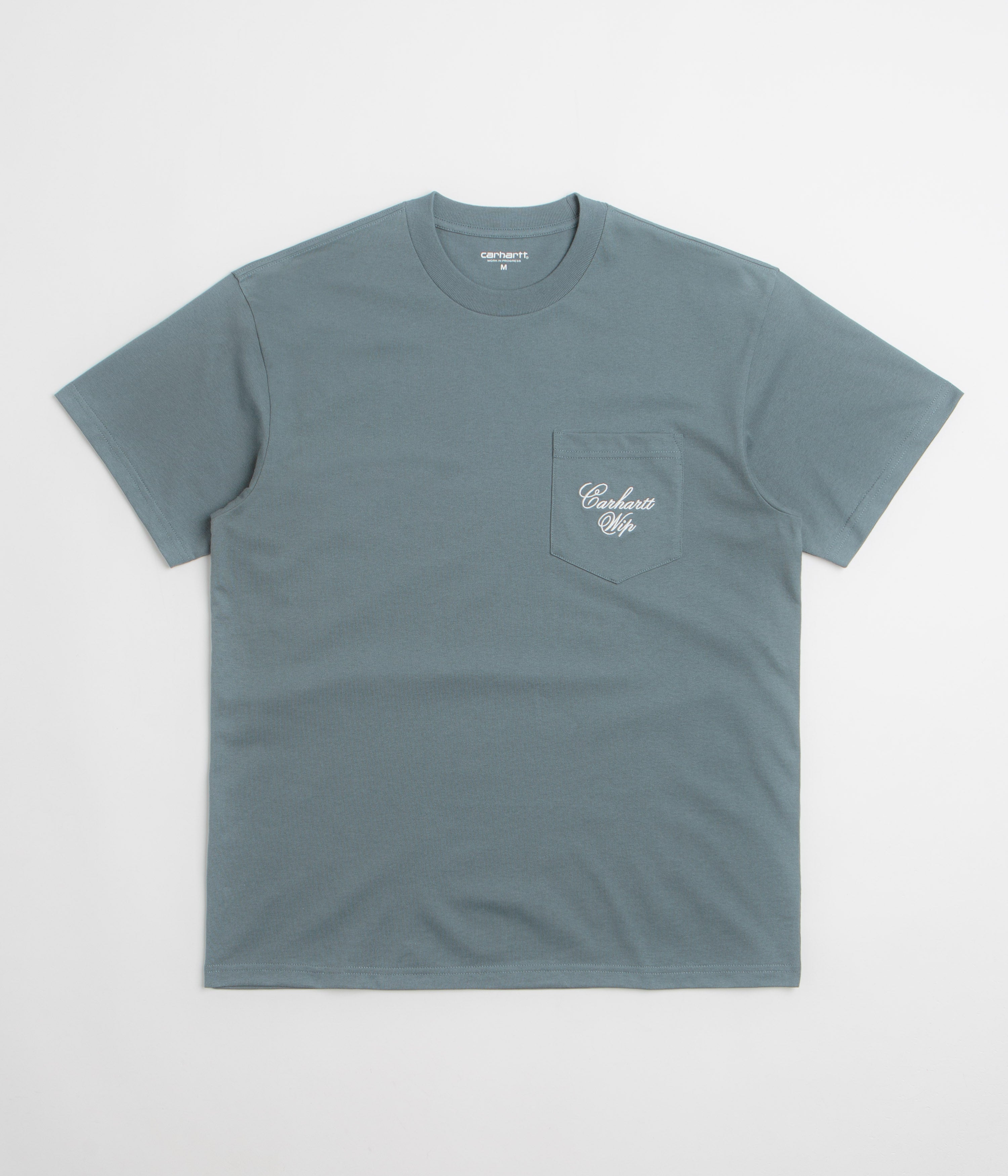 Carhartt Longhand Pocket T-Shirt - Cozy Blue / White