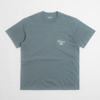 Carhartt Longhand Pocket T-Shirt in Cozy Blue and White thumbnail