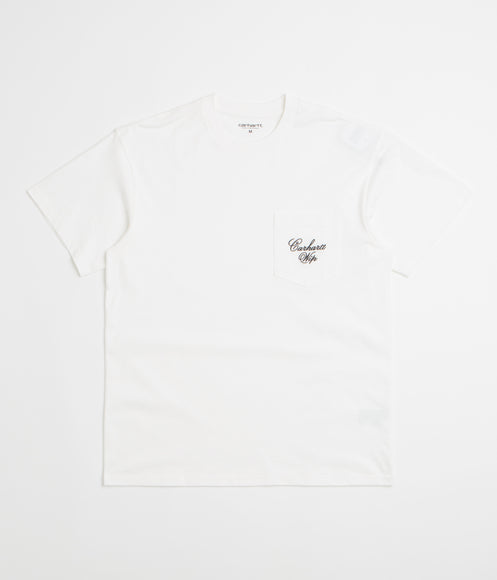 Carhartt Longhand Pocket T-Shirt - White / Black