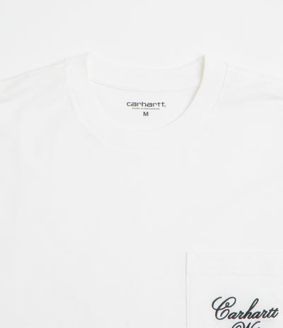 Carhartt Longhand Pocket T-Shirt - White / Black