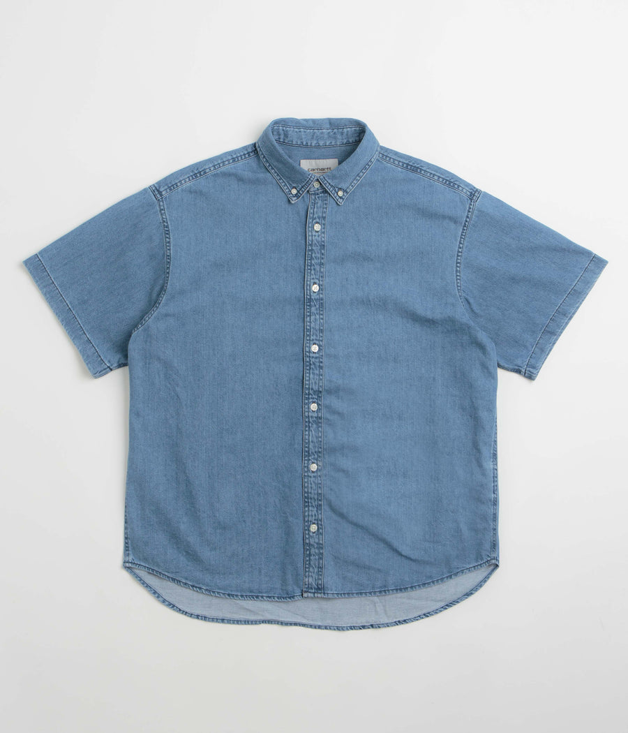 Carhartt Lucas Short Sleeve Shirt - Blue Stone Washed