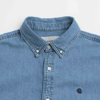 Carhartt Lucas Short Sleeve Shirt - Blue Stone Washed thumbnail