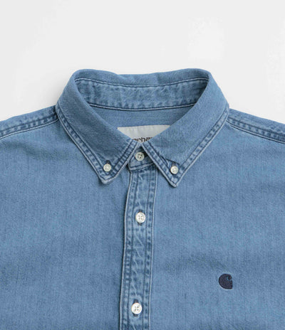 Carhartt Lucas Short Sleeve Shirt - Blue Stone Washed
