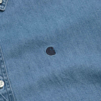 Carhartt Lucas Short Sleeve Shirt - Blue Stone Washed thumbnail