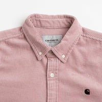 Carhartt Madison Cord Shirt - Glassy Pink / Black thumbnail