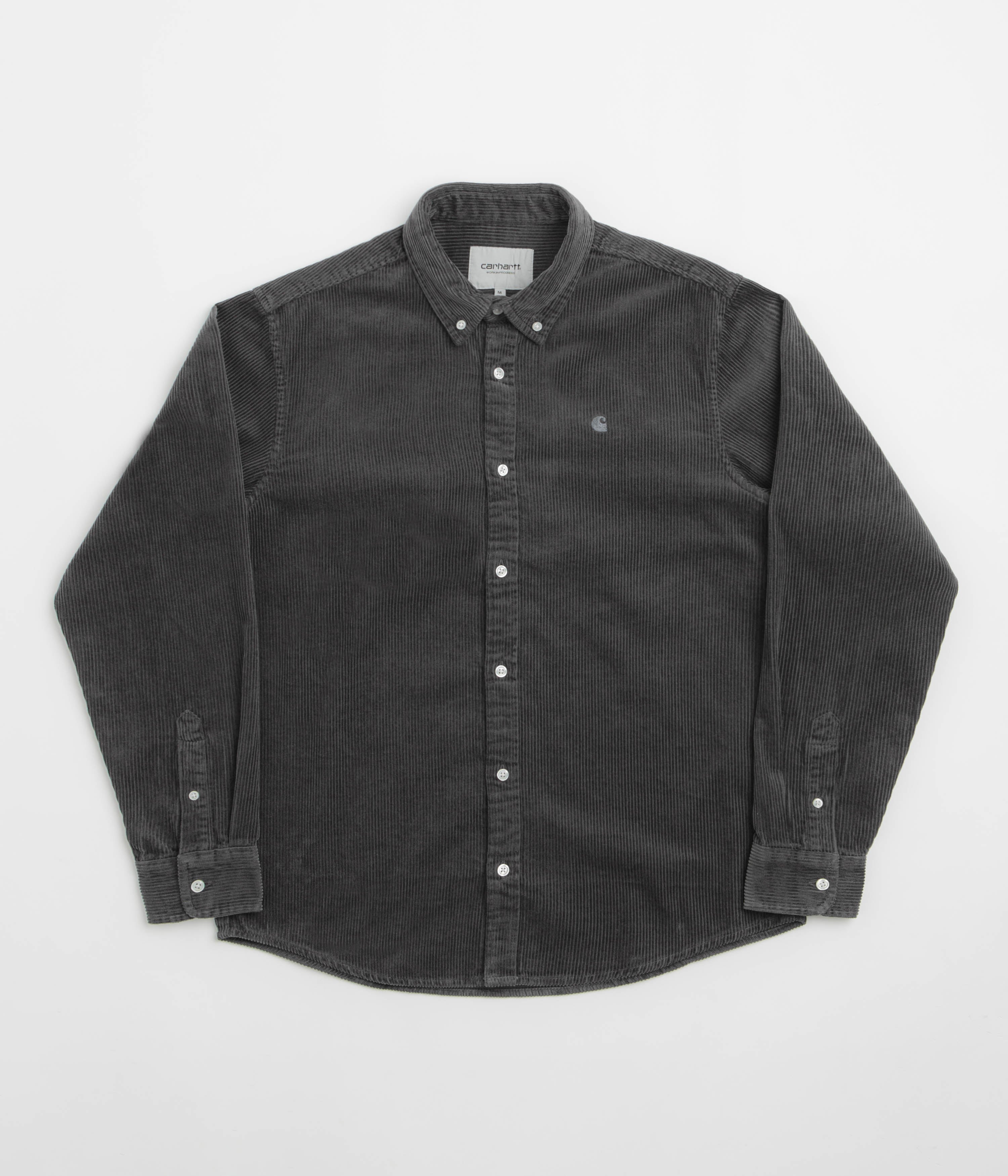 Carhartt Madison Cord Shirt in Graphite and Graphite