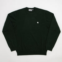 Carhartt Madison Crewneck Sweatshirt in Dark Scarab and Wax thumbnail