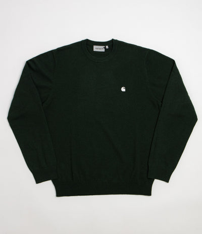 Carhartt Madison Crewneck Sweatshirt in Dark Scarab and Wax