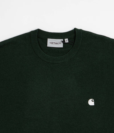 Carhartt Madison Crewneck Sweatshirt in Dark Scarab and Wax