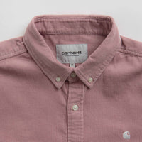 Carhartt Madison Fine Cord Shirt - Glassy Pink / Wax thumbnail
