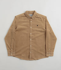Carhartt Madison Fine Cord Shirt in Sable and Black