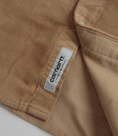 Carhartt Madison Fine Cord Shirt in Sable and Black