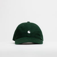 Carhartt Madison Logo Cap in Dark Scarab and White thumbnail