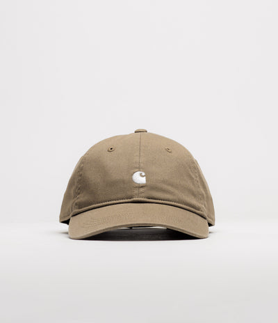 Carhartt Madison Logo Cap in Leather and White