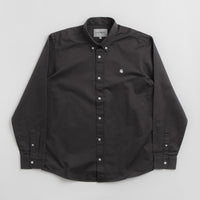 Carhartt Madison Shirt in Charcoal and White thumbnail