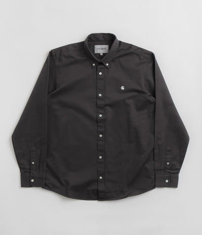 Carhartt Madison Shirt in Charcoal and White