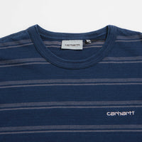 Carhartt Matti T-Shirt in Matti Stripe and Blue / Phlox thumbnail