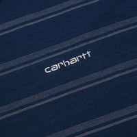 Carhartt Matti T-Shirt in Matti Stripe and Blue / Phlox thumbnail