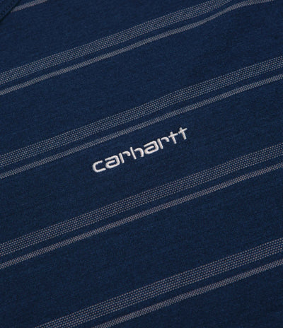 Carhartt Matti T-Shirt in Matti Stripe and Blue / Phlox