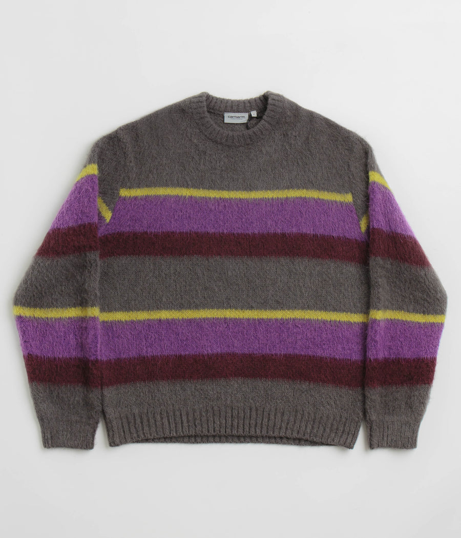 Carhartt Merton Crewneck Sweatshirt in Sundling Stripe and Aura
