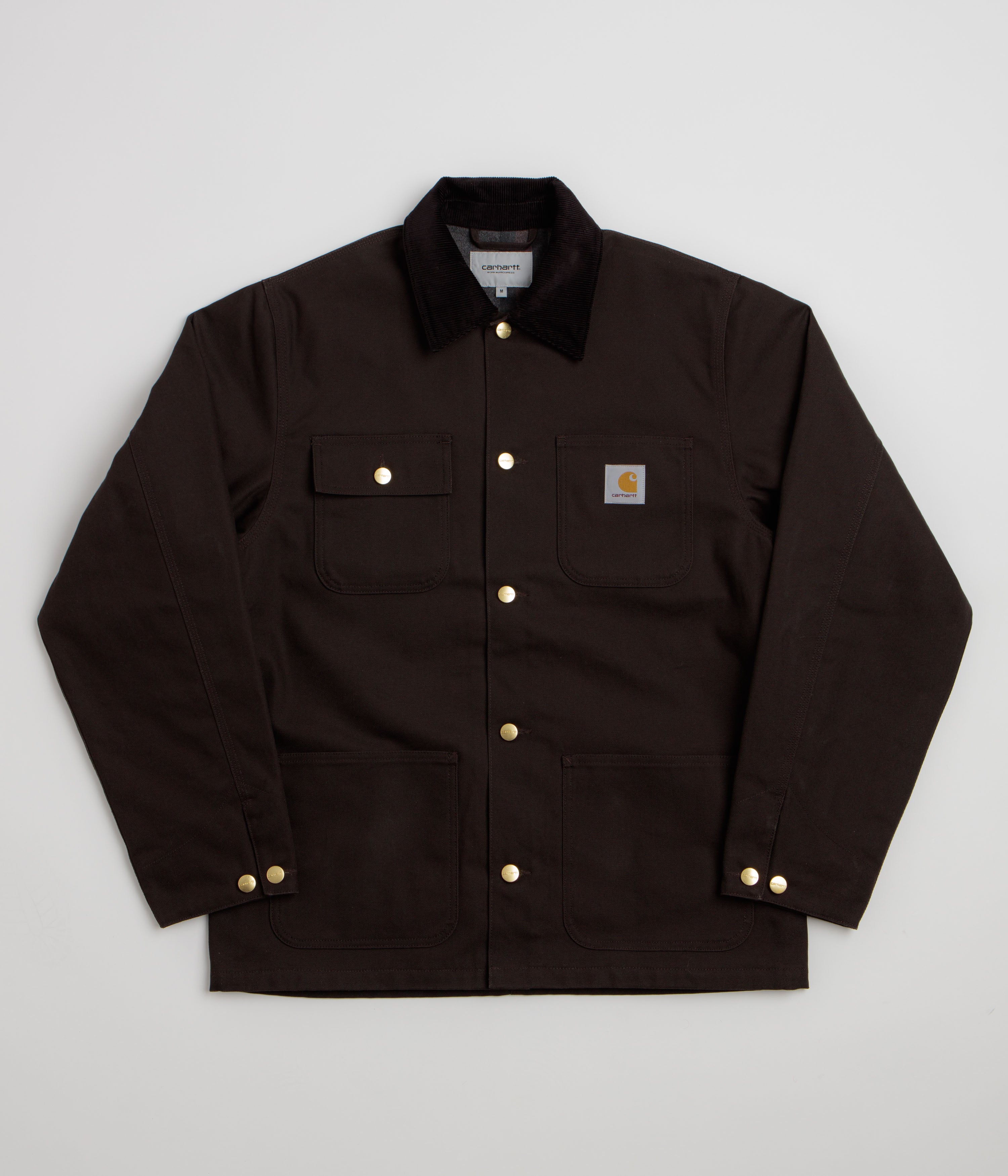 Carhartt Michigan Coat in Tobacco and Black Rigid