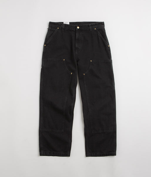 Carhartt Nash Double Knee Pants - Black Stone Washed | flatspot