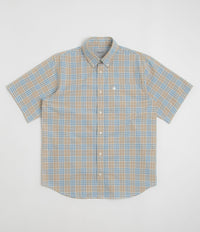 Carhartt Niven Short Sleeve Shirt in Niven Check and Wall / Wax