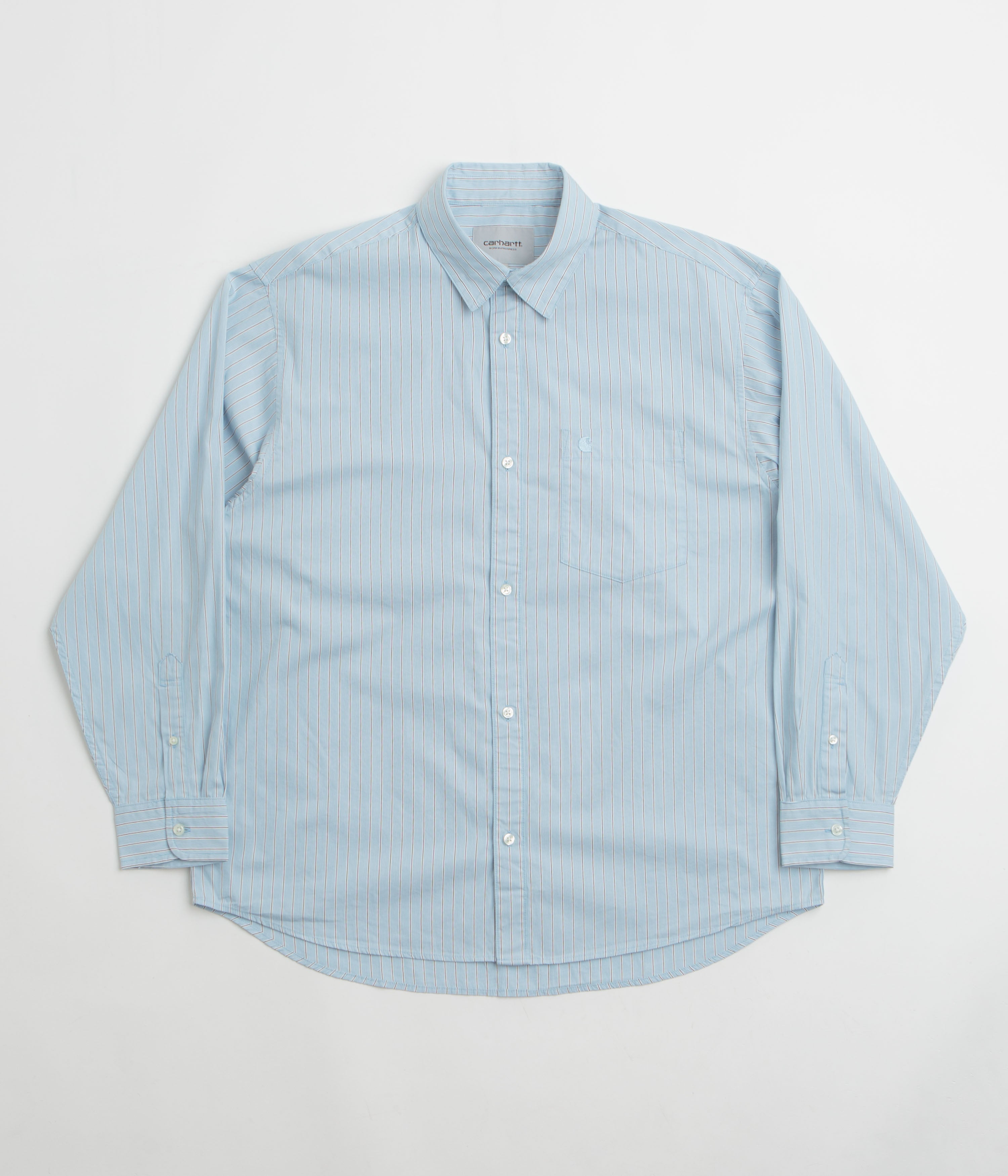 Carhartt Notus Shirt in Bova Stripe and Bluebird