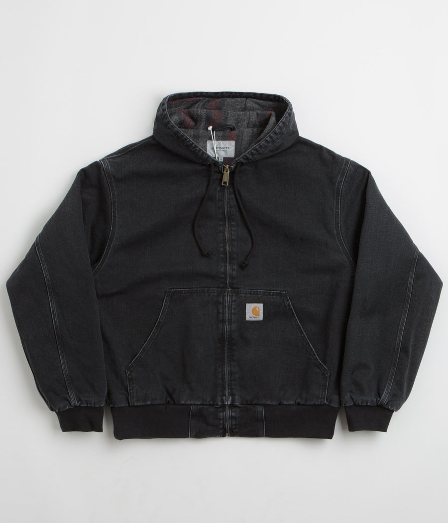 Carhartt OG Active Jacket in Black Stone Washed