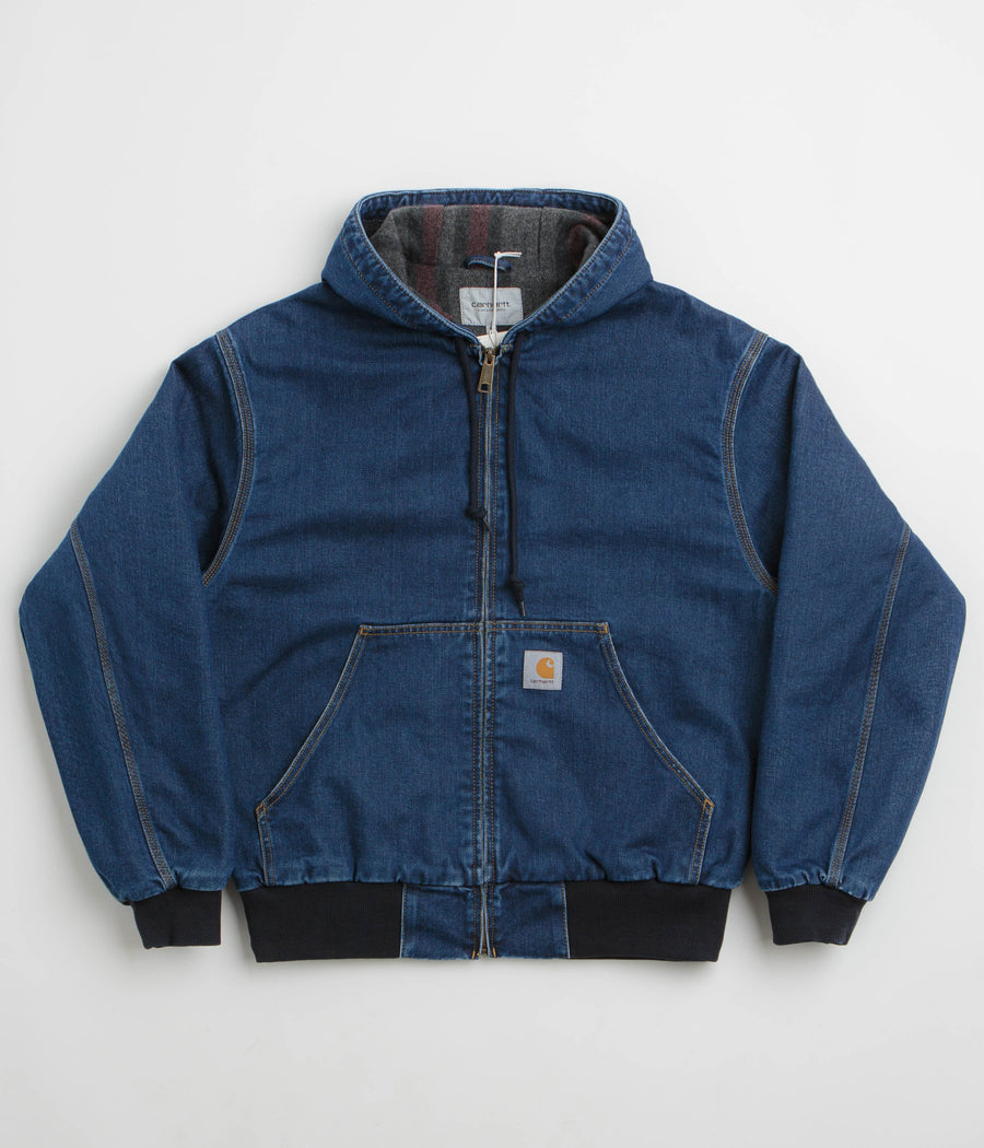 Carhartt OG Active Jacket in Blue Stone Washed